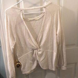 Alya open back sweater beige XL